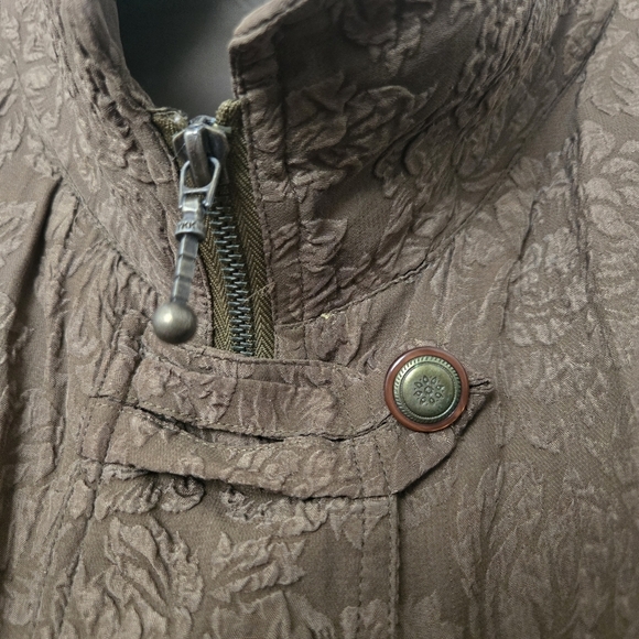 Vintage Mureli Windbreaker Size L Green Floral Pattern - Picture 3 of 9